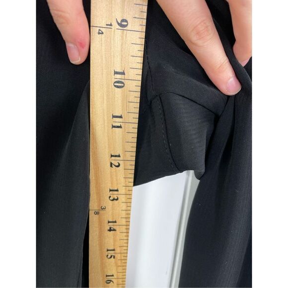 Armani Collezioni Y2K 2006 Wide Leg Black Trouser Jeans Size 10 - Picture 8 of 12